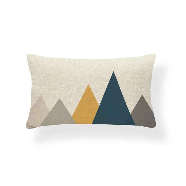 Rechthoekige Kussenhoes | Geometrisch Zigzag Design | Scandinavische Stijl - POUEV
