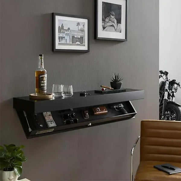 Hidden Floating Shelf with Secret Compartment | Concealed Wall Storage - POUEV
