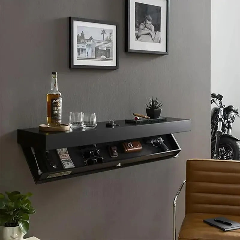 Hidden Floating Shelf with Secret Compartment | Concealed Wall Storage - POUEV