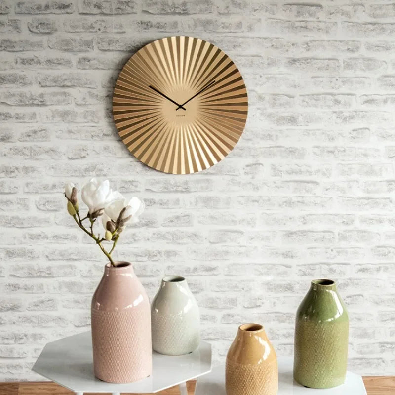 Modern Metal Wall Clock | Silent & Elegant Minimalist Clock for Home & Office