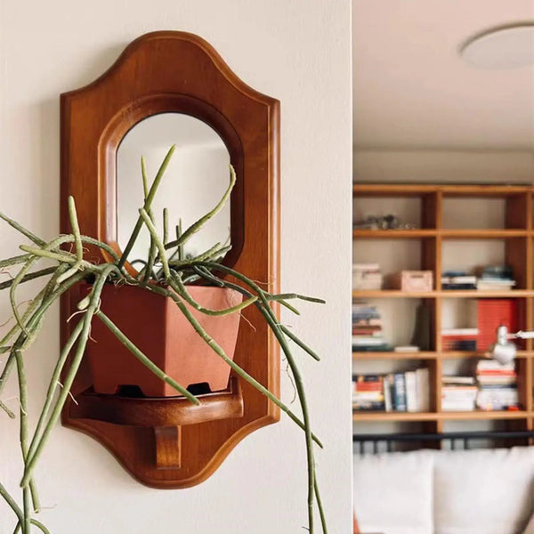 Wall-Mounted Hanging Mirror | Sleek & Functional Cosmetic Mirror for Dressing Room & Kitchen - POUEV