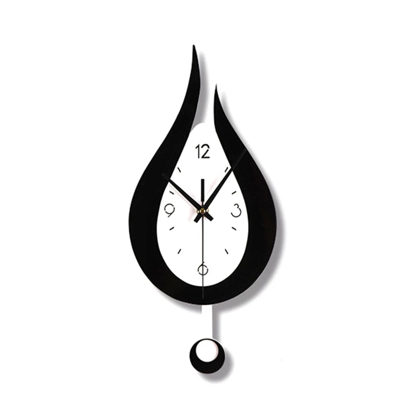 Modern Water Droplet Wall Clock | Acrylic Pendulum Clock for Home & Office Decor