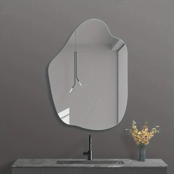 Irregular Acrylic Mirror | Shatterproof, Non-Glass Wall Mirror for Modern Home Décor – Bedroom, Bathroom, Living Room - POUEV