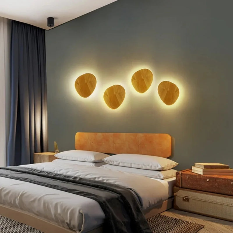 Wooden LED Wall Lamp | Modern Circular Design