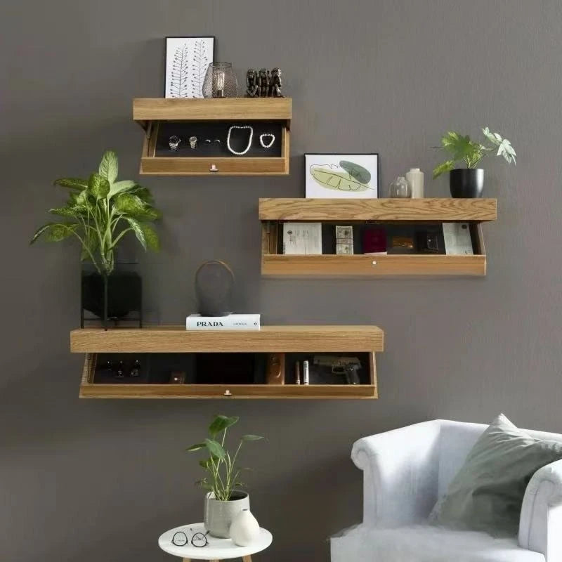 Hidden Floating Shelf with Secret Compartment | Concealed Wall Storage - POUEV