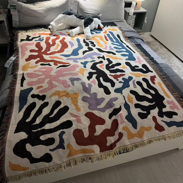 Nordic Cotton Throw Blanket | Soft & Multifunctional - POUEV