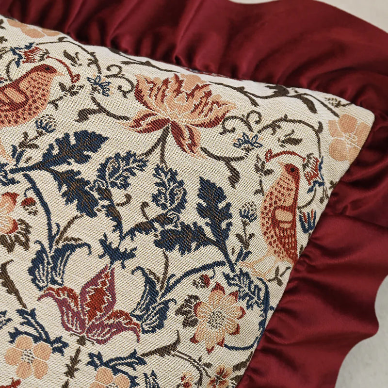 Nordic Luxe Kussenhoes | Retro Bloemenontwerp - POUEV