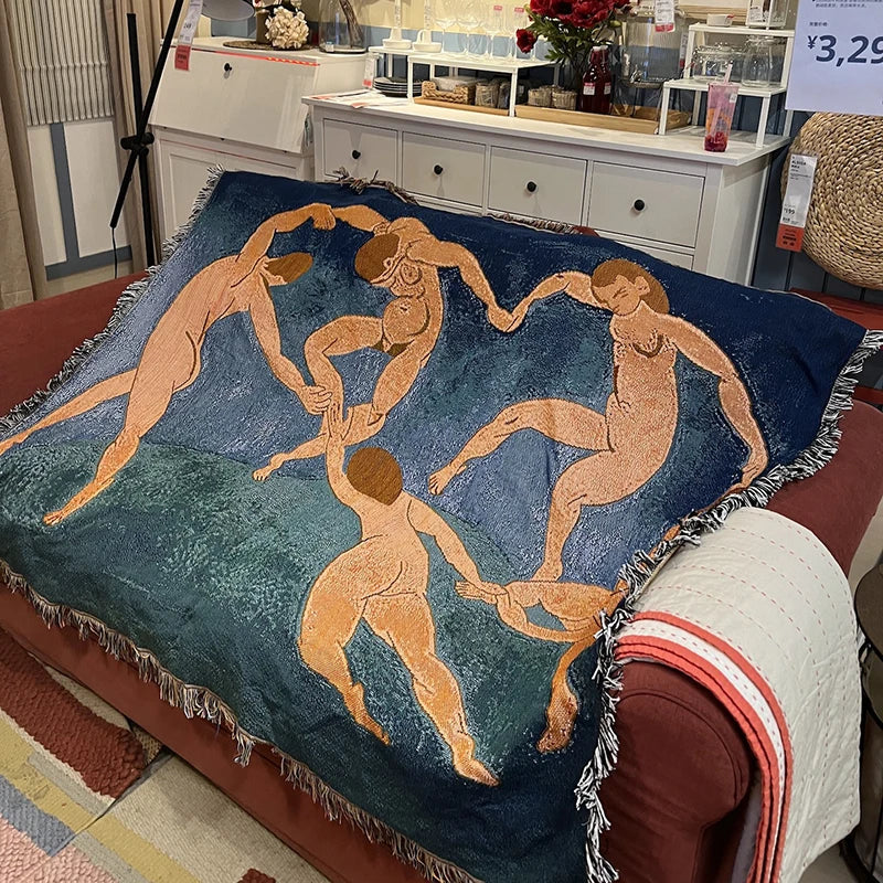 Henri Matisse-Inspired Casual Blanket | Stylish Tapestry Throw - POUEV