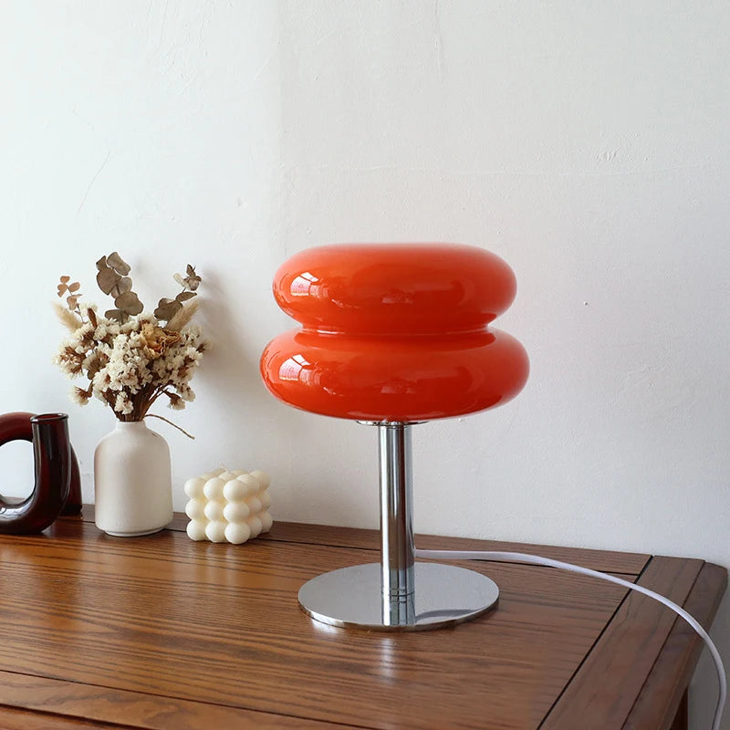 Macaron Glass Table Lamp | Trichromatic Dimming Atmosphere Lamp - POUEV