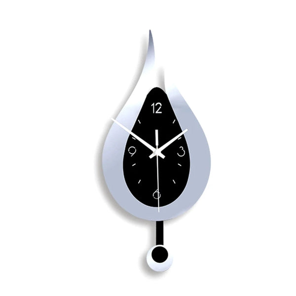 Modern Water Droplet Wall Clock | Acrylic Pendulum Clock for Home & Office Decor