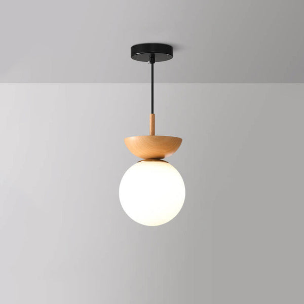 Hanglamp – Elegante Zen-verlichting – Houten constructie, sfeervolle ambiance