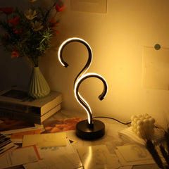Creative Double Question Mark Desk Lamp | USB Three-Color Dimming - POUEV