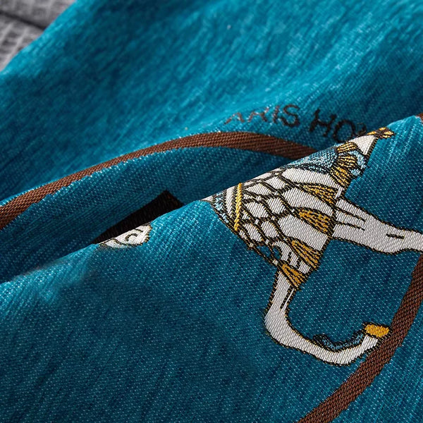 Luxe Kussenhoes Met Paard Borduurwerk | Moderne Sofa Decoratie - POUEV