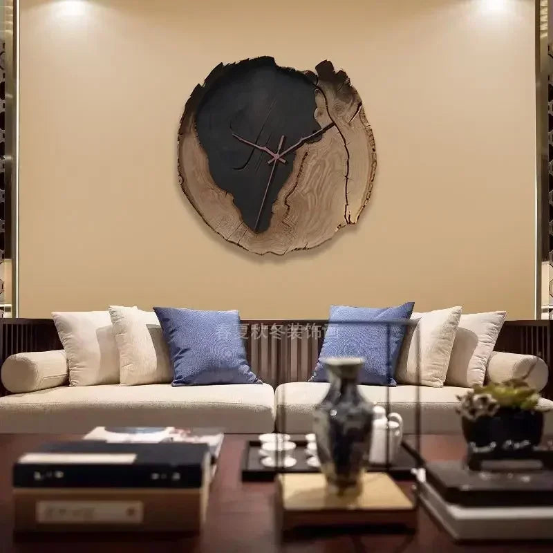 Minimalist Irregular Wood Wall Clock | Abstract Art Design for Modern Décor