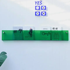 Transparent Acrylic Wall Shelf | Magazine & Book Storage Rack - POUEV