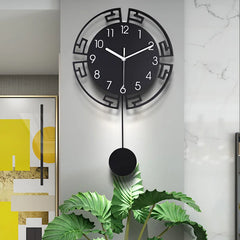 Creative Swing Silent Wall Clock | Modern Metal Hanging Clock