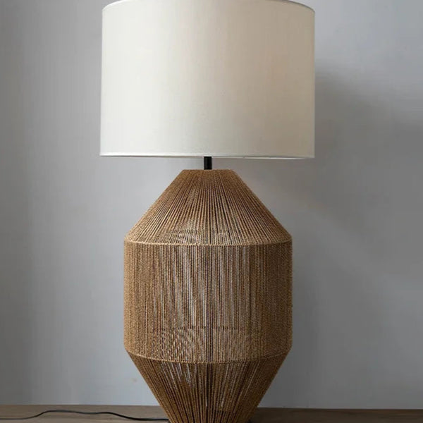 Handmade Rattan LED Floor Lamp | Decorative Standing Lamp - POUEV
