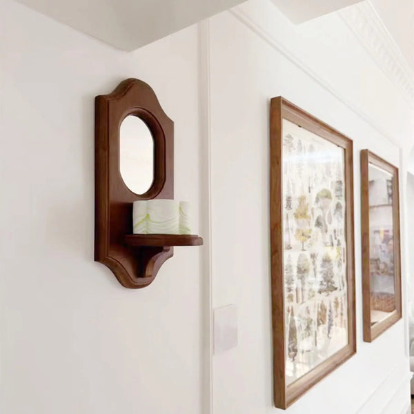 Wall-Mounted Hanging Mirror | Sleek & Functional Cosmetic Mirror for Dressing Room & Kitchen - POUEV