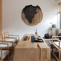 Minimalist Irregular Wood Wall Clock | Abstract Art Design for Modern Décor