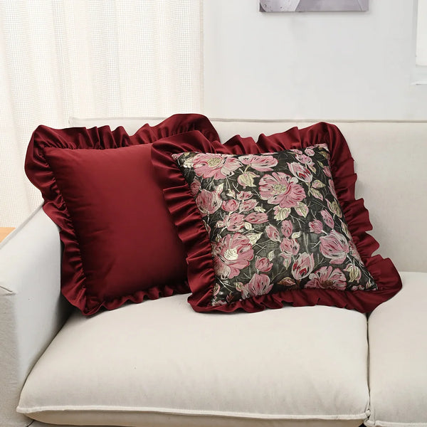 Nordic Luxe Kussenhoes | Retro Bloemenontwerp - POUEV