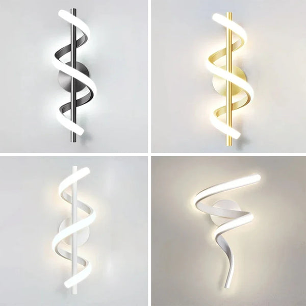 LED Wall Lamp | Luxury Black, White & Gold Wall Decorative Lights - POUEV