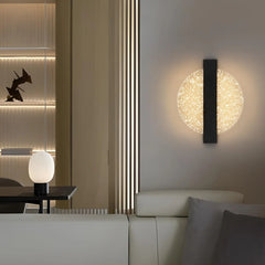 Wandlamp – Rond ontwerp – Bladsilber, warm en gezellig licht