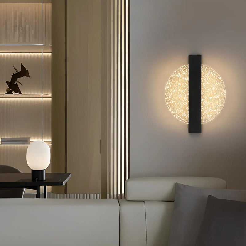 Wandlamp – Rond ontwerp – Bladsilber, warm en gezellig licht