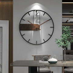 3D Nordic Wall Clock | Large Metal Iron Clock | Modern Home Decor