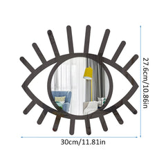 Eye Shaped Wall Mirror | Boho Artistic Design for Entryway & Bathroom | Wall Mounted Home Décor - POUEV