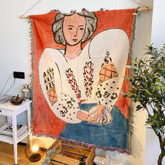 Henri Matisse-Inspired Casual Blanket | Stylish Tapestry Throw - POUEV