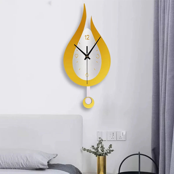 Modern Water Droplet Wall Clock | Acrylic Pendulum Clock for Home & Office Decor