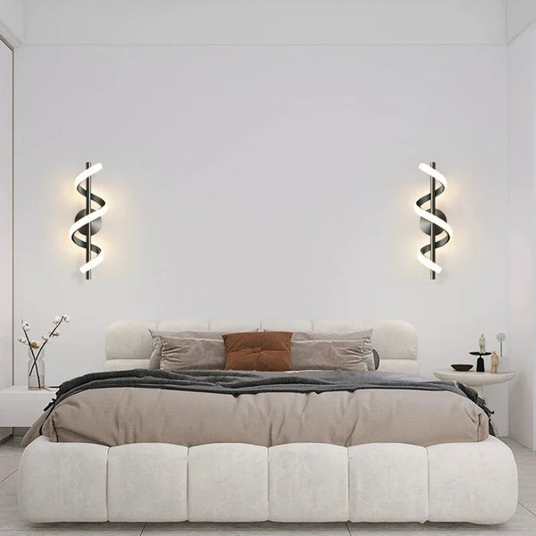 LED Wall Lamp | Luxury Black, White & Gold Wall Decorative Lights - POUEV