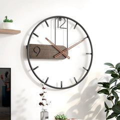 3D Nordic Wall Clock | Large Metal Iron Clock | Modern Home Decor