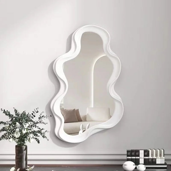 Ins Cloud Shaped Mirror | Cute Wall Mirror for Bedroom, Bathroom & Living Room | Kawaii Makeup Mirror & House Decoration - POUEV