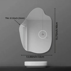 Irregular Acrylic Mirror | Shatterproof, Non-Glass Wall Mirror for Modern Home Décor – Bedroom, Bathroom, Living Room - POUEV