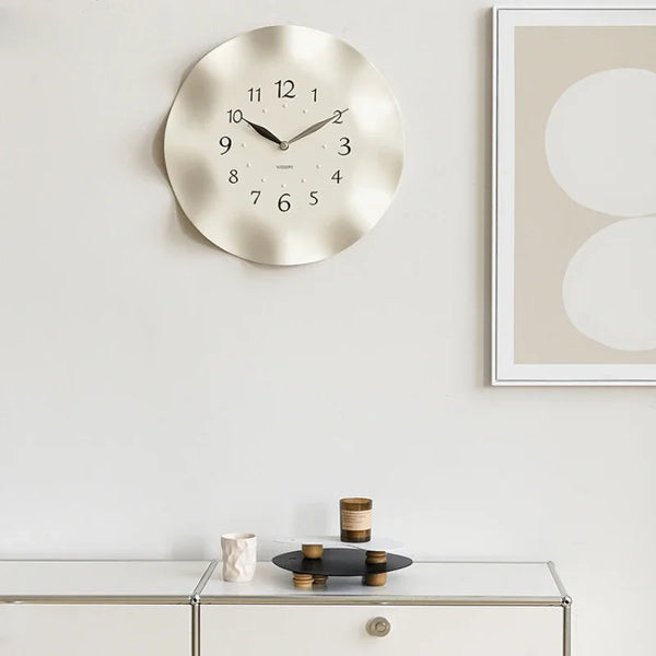 Modern Minimalist White Wall Clock | Elegant Home & Living Room Décor