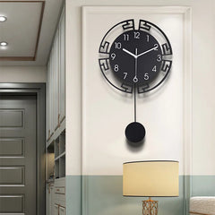 Creative Swing Silent Wall Clock | Modern Metal Hanging Clock