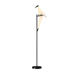 Perch Light Floor Lamp | LED Designer Gold Origami Bird Standing Lamp - POUEV