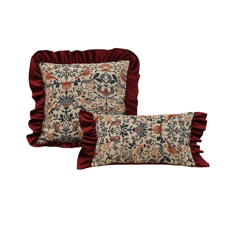 Nordic Luxe Kussenhoes | Retro Bloemenontwerp - POUEV