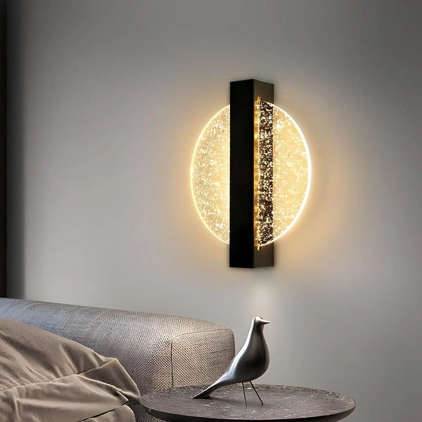 Wandlamp – Rond ontwerp – Bladsilber, warm en gezellig licht