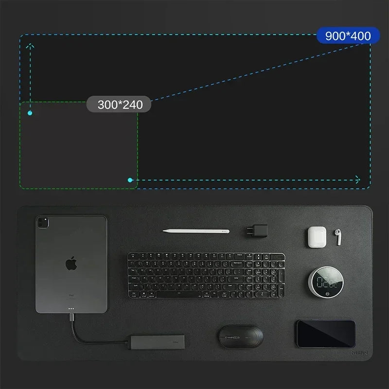 Bureau onderlegger | Dubbellaags kurk en leer | Vuilbestendig en waterafstotend - POUEV