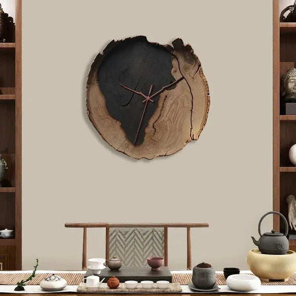 Minimalist Irregular Wood Wall Clock | Abstract Art Design for Modern Décor