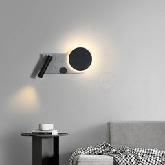 Bedroom Bedside Wall Lamp with Switch and Spotlight | Simple & Modern Nordic Creative Adjustable Angle - POUEV