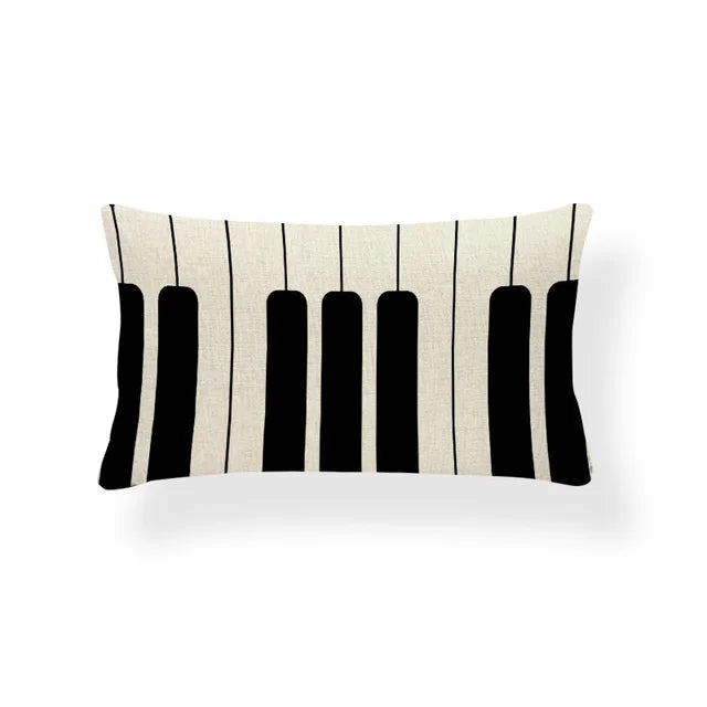 Rechthoekige Kussenhoes | Geometrisch Zigzag Design | Scandinavische Stijl - POUEV