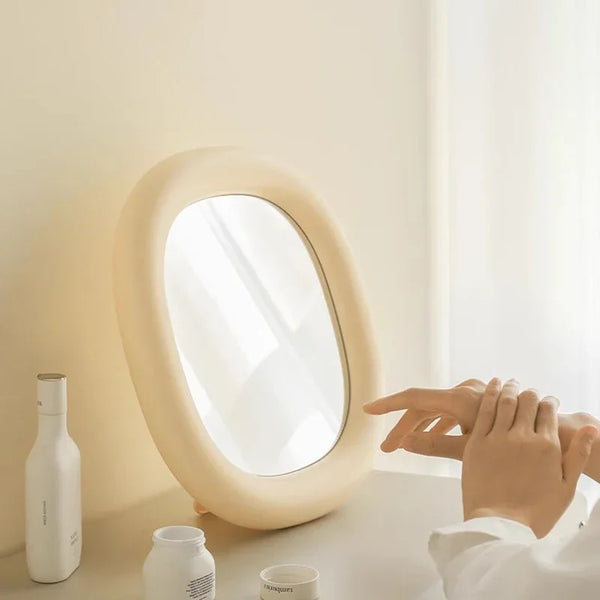 Makeup Wall Mirror | Small Irregular Funky Circle Design | Luxury Nordic Style Bathroom & Home Decoration - POUEV