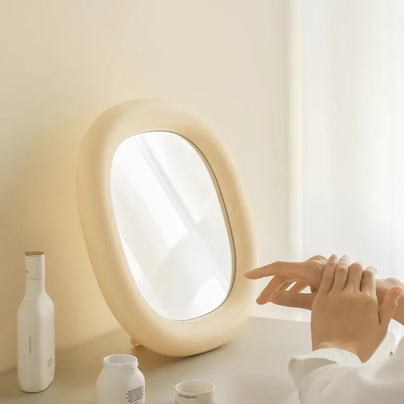 Makeup Wall Mirror | Small Irregular Funky Circle Design | Luxury Nordic Style Bathroom & Home Decoration - POUEV