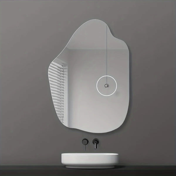 Irregular Acrylic Mirror | Shatterproof, Non-Glass Wall Mirror for Modern Home Décor – Bedroom, Bathroom, Living Room - POUEV