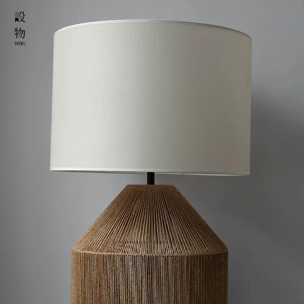 Handmade Rattan LED Floor Lamp | Decorative Standing Lamp - POUEV