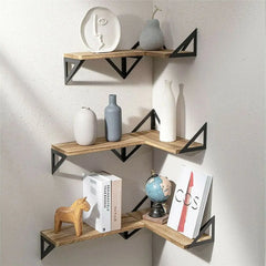 3-Tier Wall Floating Shelf Set | Modern Book Display & Storage Rack for Home Decor - POUEV