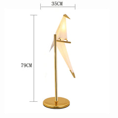 Perch Light Floor Lamp | LED Designer Gold Origami Bird Standing Lamp - POUEV